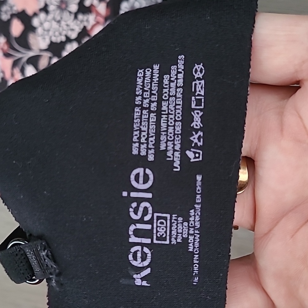 Kensie Lightly Padded Size 36D Floral Print Bra - Picture 4 of 5